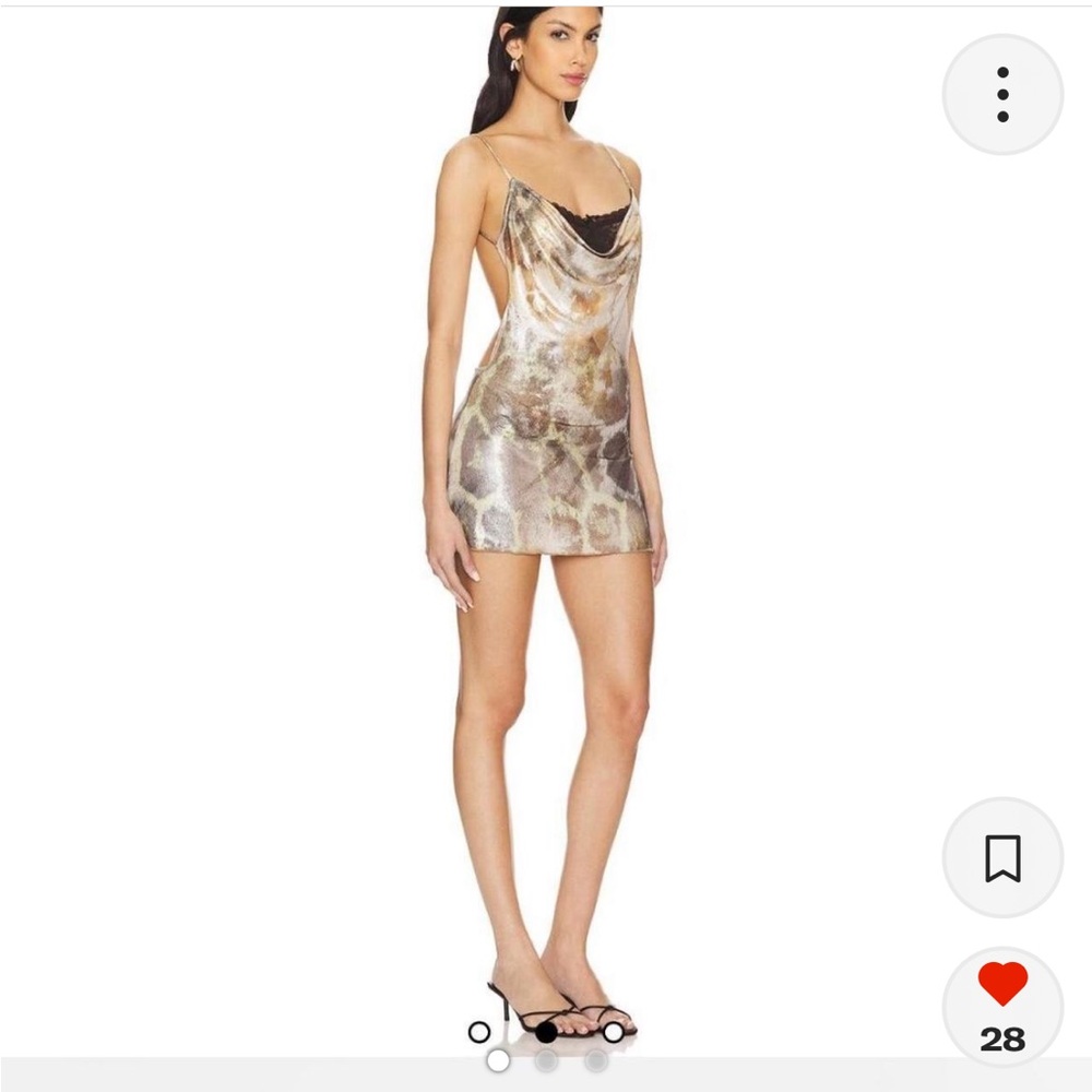 Jaded London Mirage Printed Dress With Bra in Leopard